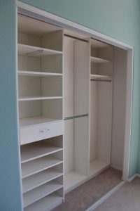 Image of  custom closet before move in