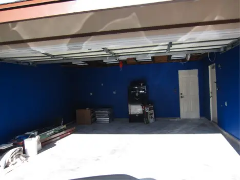 garage after painting and with safe