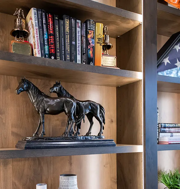 Wall unit with led lighting strips