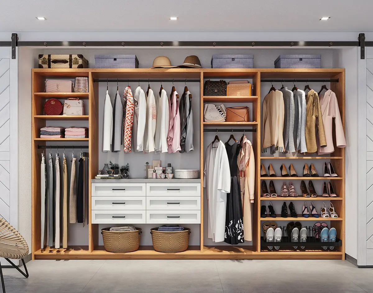 Reach-in closet