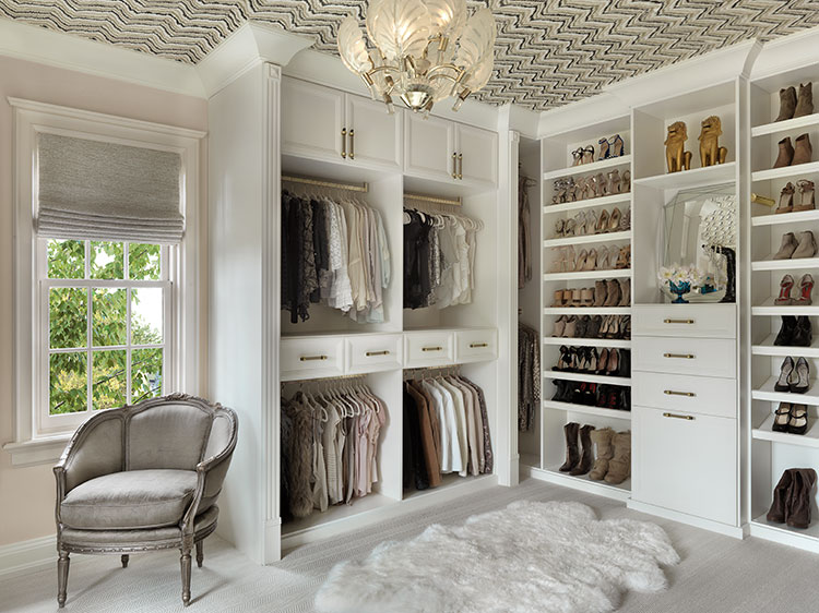 high-end walk-in closet