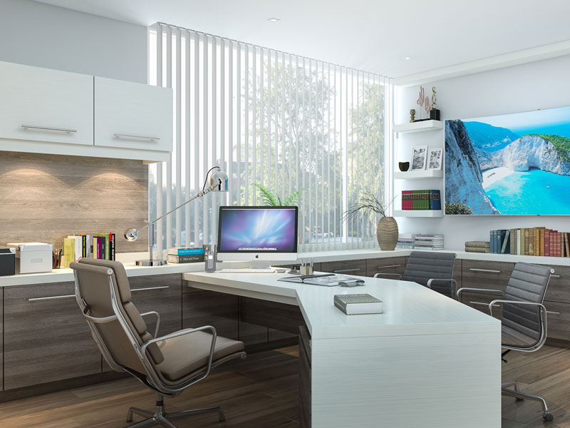 Desktop Image of Custom designed executive office in a business park in a very modern clean style.