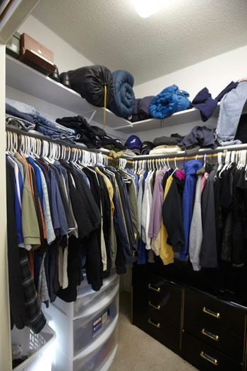 A packed closet