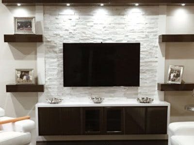 tv on fireplace