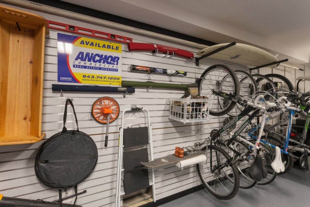 Garage storage including bikes