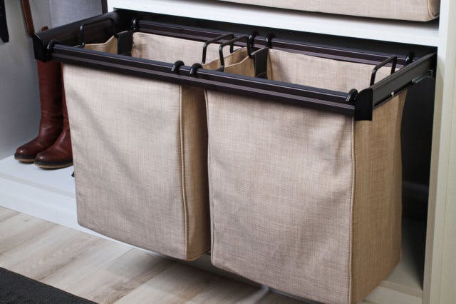 Pull-out hampers for easy laundry disposal