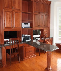 Home office for two-granite top-Closet Factory