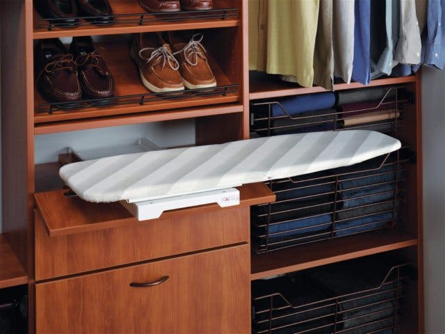 A fold-out ironing board for when you need to get a crease out