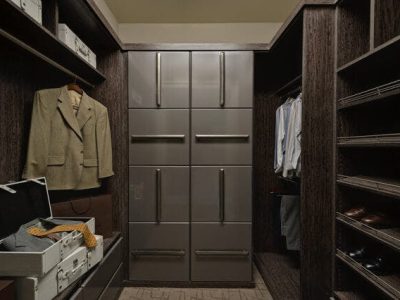 modern closet with cabinets