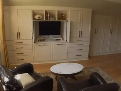 wall unit with cabinets