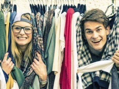 people in closet
