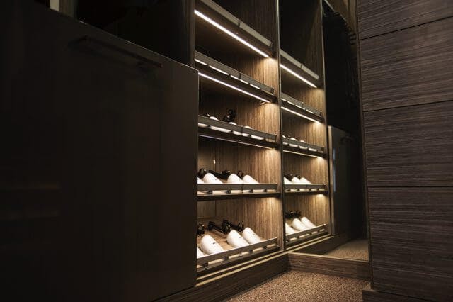 Slanted Shoe Shelves