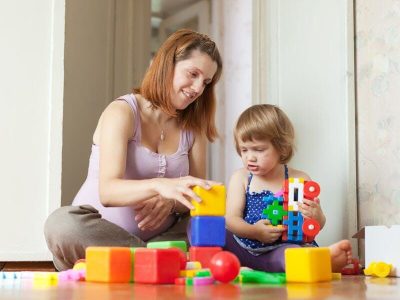 lady with baby