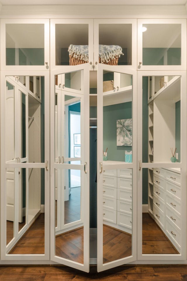 A set of mirrored doors