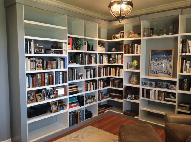 A great bookshelf in a living room