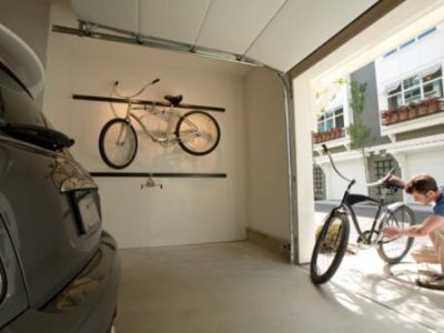inside a garage