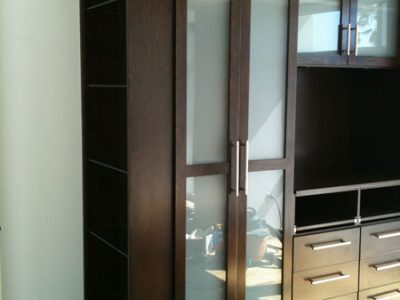 brown wall unit