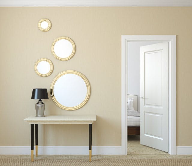 decorate mirror on wall