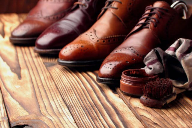 Harry S Truman would have worn shoes similar to these brown and red leather wingtips