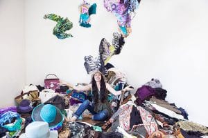 ashley cleaning out clothing