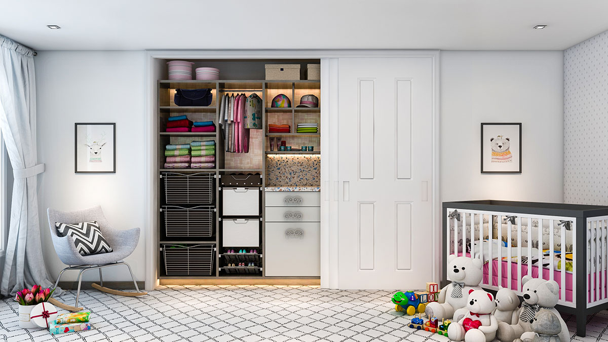 kids bedroom closet