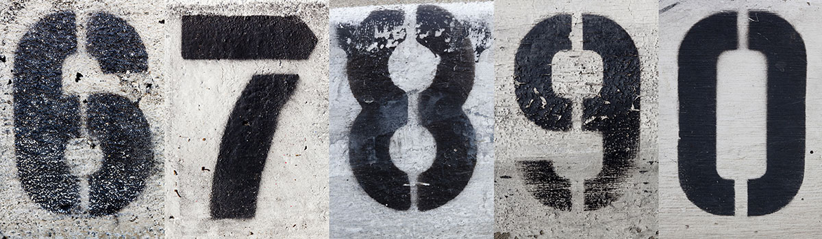 number wall stencils