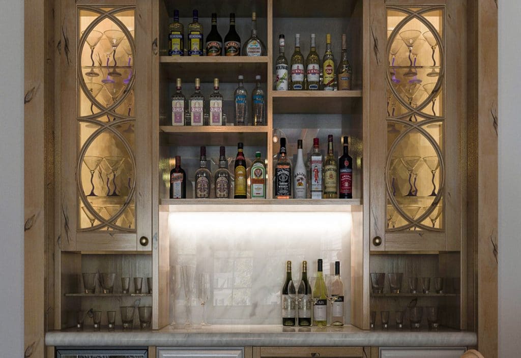 Mini on sale bar closet