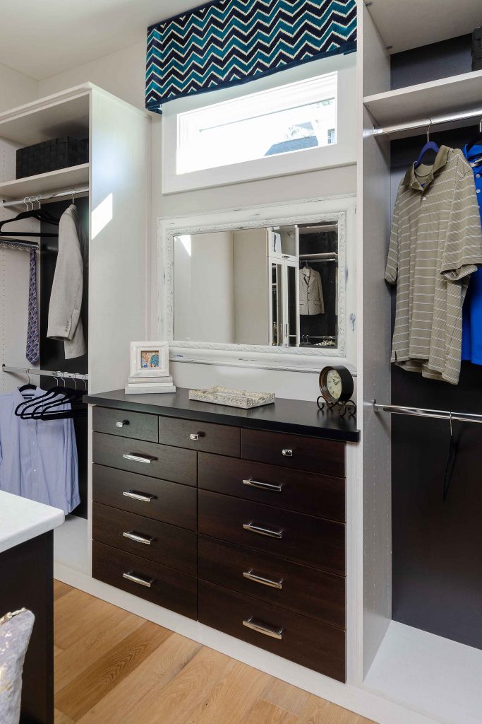 built-in master closet system