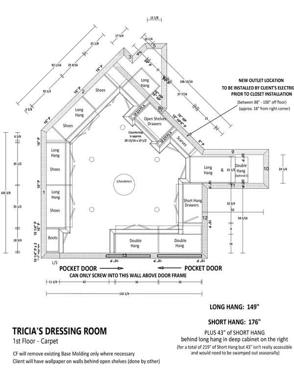 Designing A Custom Closet Inside A Difficult Space