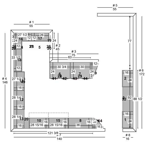 Custom dressing room floor plan