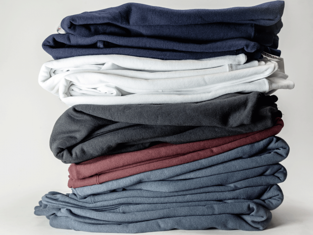 stack of sweatshirts