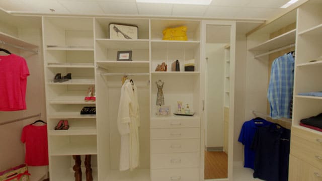 white closet in a Richmond ,VA showroom