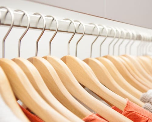 picture of clothes on hangers