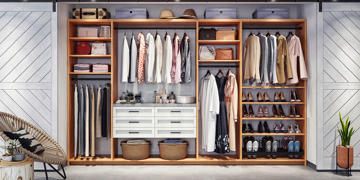 A closet designed for your wardrobe means a closet designed to