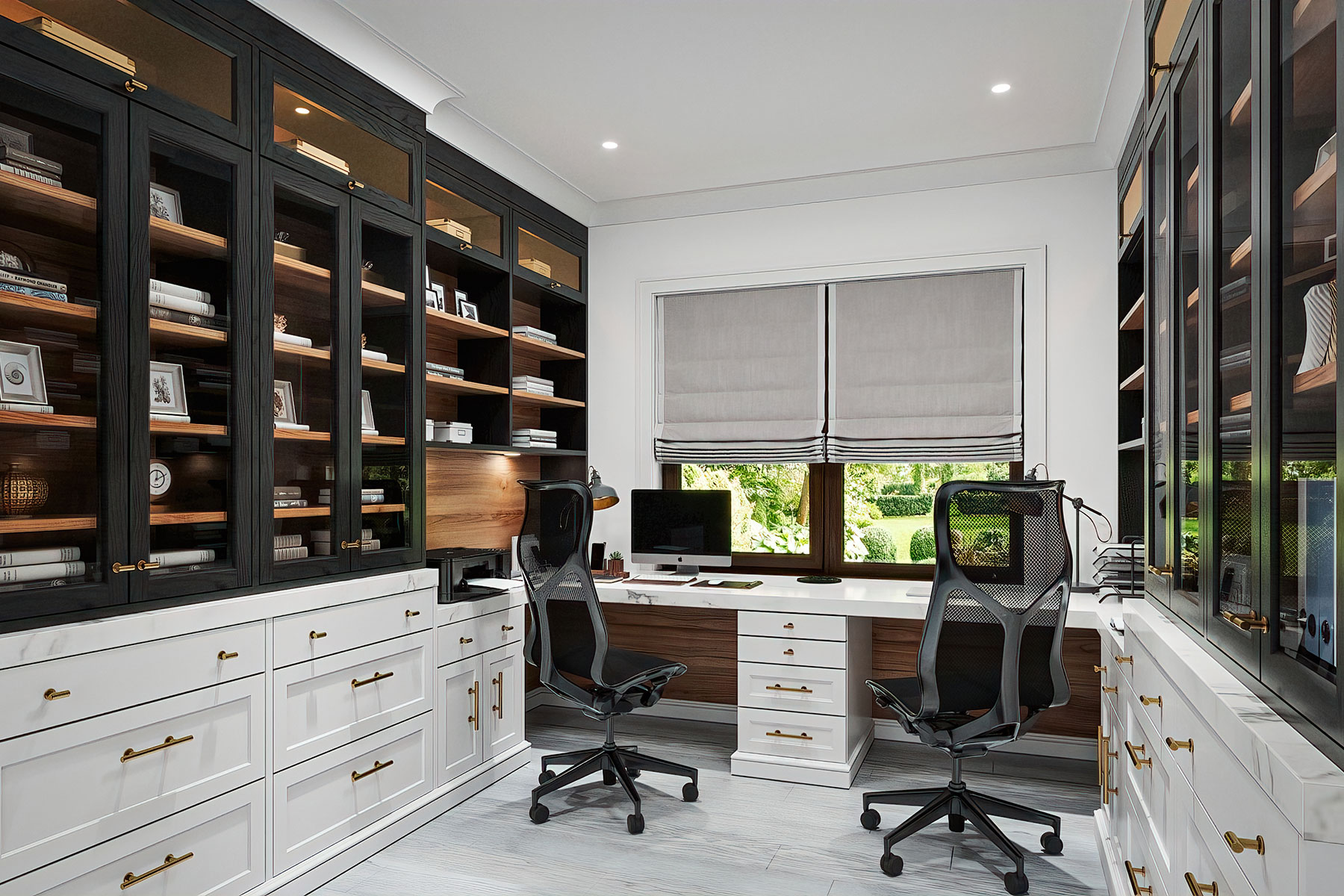 Custom Home Offices Office Built In, Home Office Cabinets And Shelves