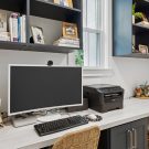 Custom built-ins for home office with drawers and cubbies
