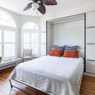 Wall bed in photography studio for transformational space