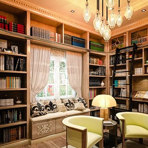 Custom Home Library Bookcases & Shelving | Closet Factory