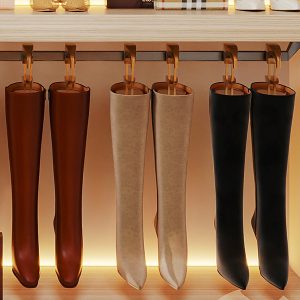 Hanging boot storage in custom closet