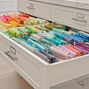 Fabric organization in craft room