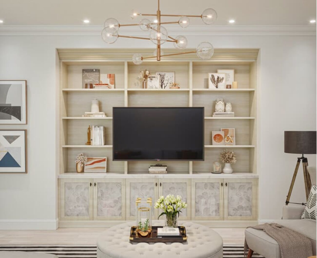 Custom built in media center