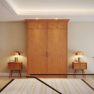 Custom wall bed in upstairs loft area