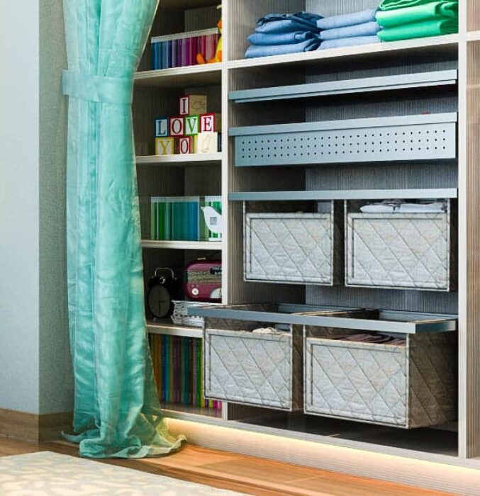 Kid closet Quilted drawers