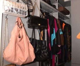 jill zarin handbgs in closet