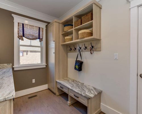 A mudroom with hooks...
