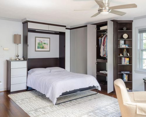 Open wall bed with p...